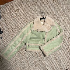 Chloe Faux Shearling Cropped Jacket